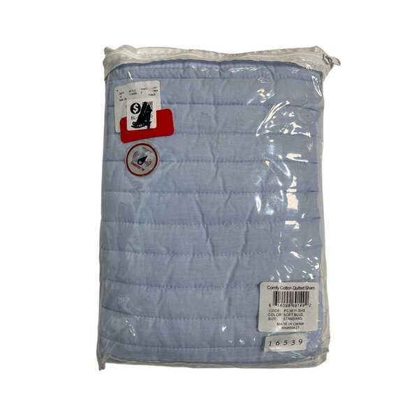 Pine Cone Hill Comfy Cotton Puff Sham Euro French Blue Annie‎ Selke - Picture 2 of 5